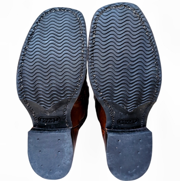 NWOT Boulet Canada Hand Made Hand Tooled Cowgirl Square Toe Women's Size 7 C - Picture 6 of 9